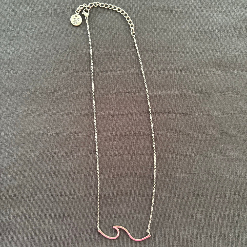Plunder Silver Wave Necklace One Size